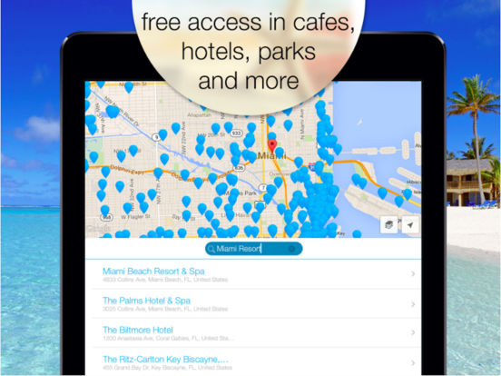 Screenshots of WiFi Map — Passwords for free wireless internet access in public places hotspots. Good alternative for roaming. for iPad