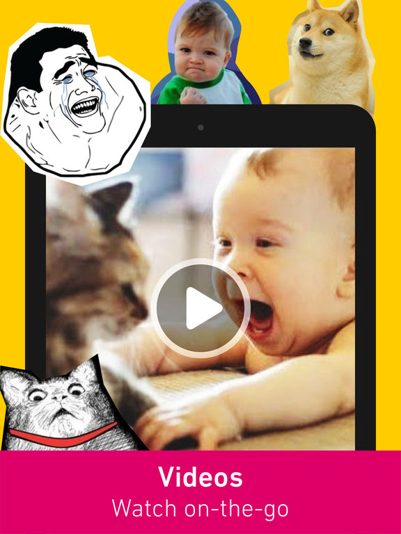 Screenshots of 9GAG: Best LOL Pics & GIFs for iPad