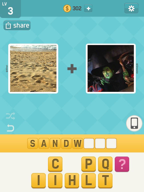 Screenshots of Pictoword Free: Fun 2 Pics Guess What's the 1 Word for iPad