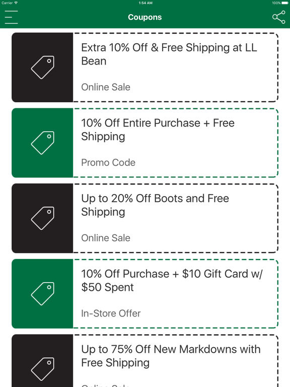 App Shopper Coupons for L.L. Bean Discount