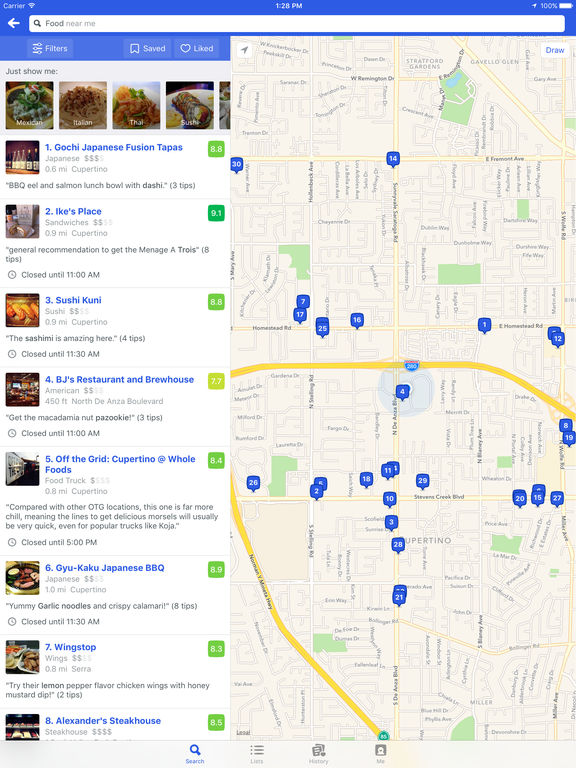 Foursquare city guide: restaurants  bars nearby app 