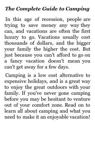 The Complete Guide to Camping image #1