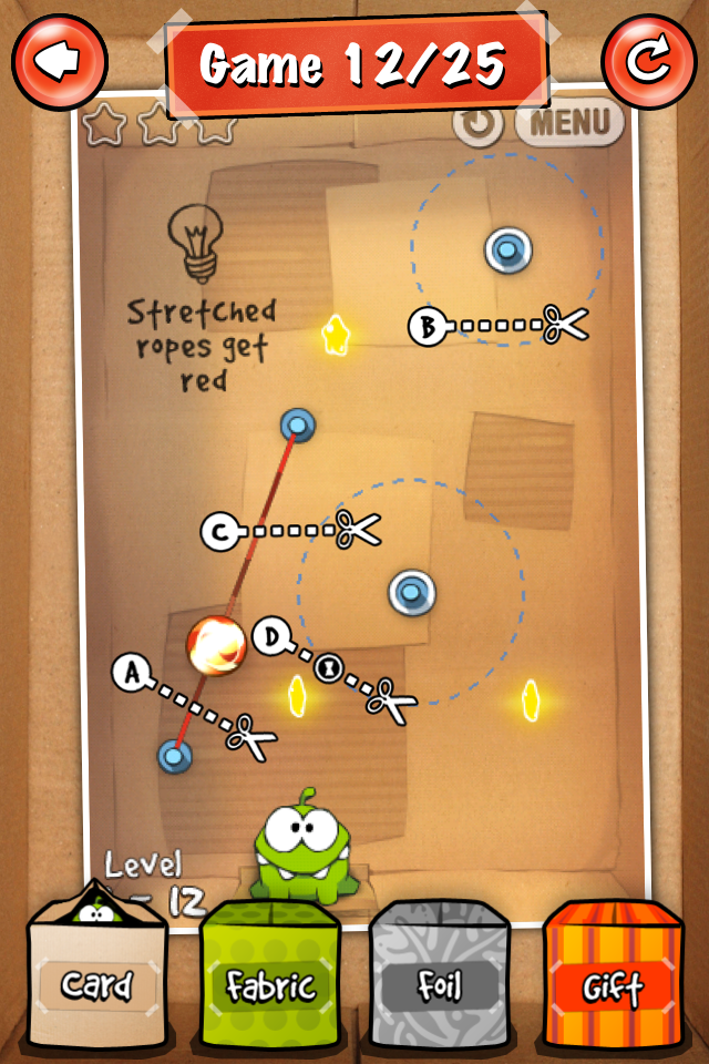 Cut the Rope Guide - All 100 Levels (iPhone) reviews at iPhone Quality ...