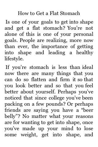 How to Get a Flat Stomach image #1