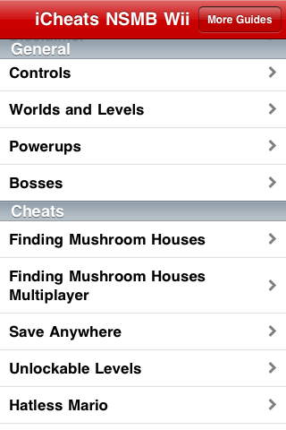 Super Mario Bros Wii Mushroom House Chart