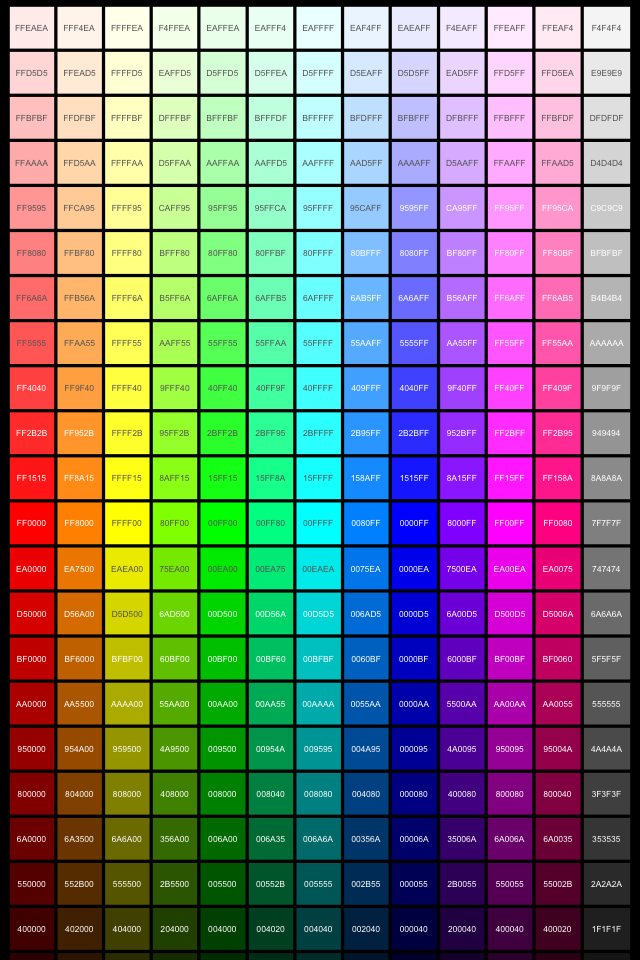 Таблица РГБ 16 цветов. Палитра РГБ коды. Айди цветов для Ника в МТА. Коды цветов МТА RGB.