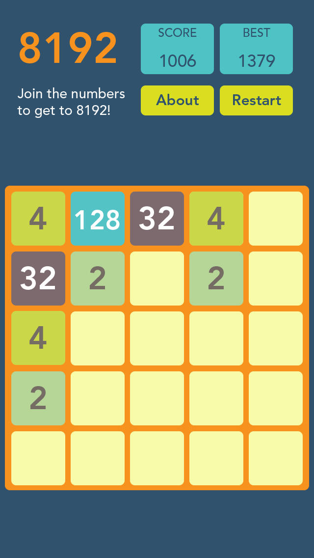 FINALLY REACHED 8192 ON THE 2048 GAME!!!