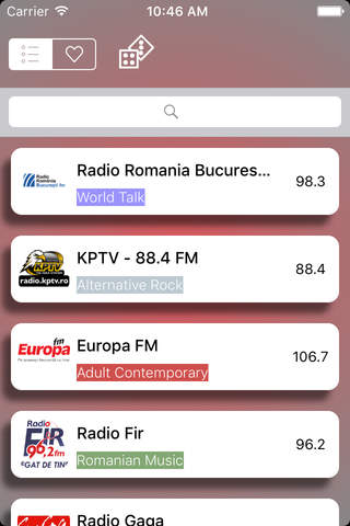 Radios of Romania - Radio Romanian : Aplicatia car - náhled