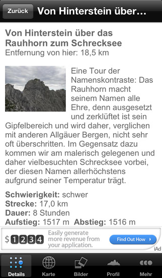 Bergtouren - outdooractive.com Themenapp screenshot 3