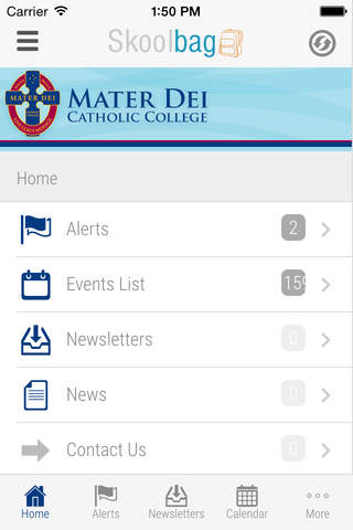 Mater Dei Catholic College - Skoolbag - náhled