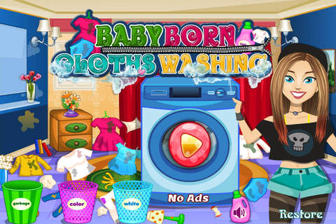 New Baby Born Clothes Washing games -baby care gam - náhled