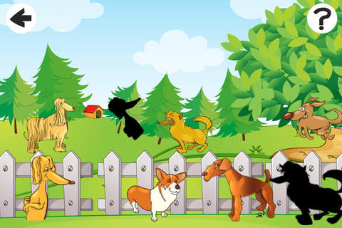 Awesome doggies! Shadow Game to Play and Learn for - náhled