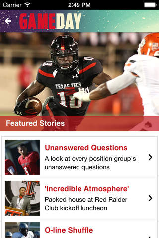 Texas Tech football Game Day - náhled