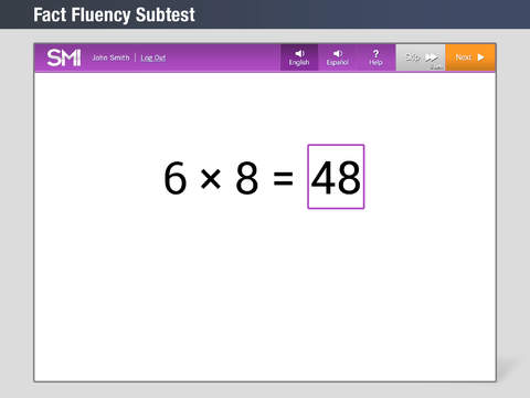 Math Inventory screenshot 2