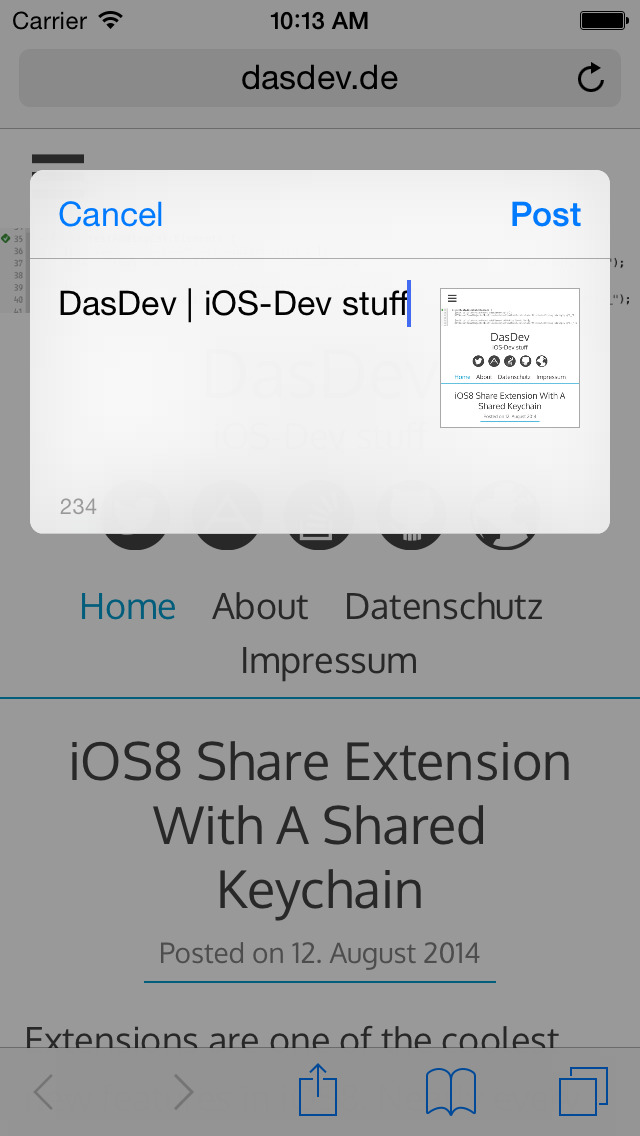 Jupp (with a Share Extension for App.net) screenshot 2