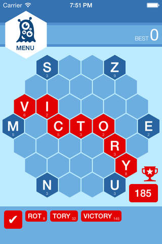 Word Monster Solitaire - náhled