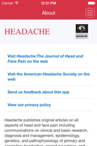 Headache:The Journal of Head and Face Pain - náhled