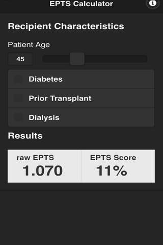 EPTS Calculator - náhled