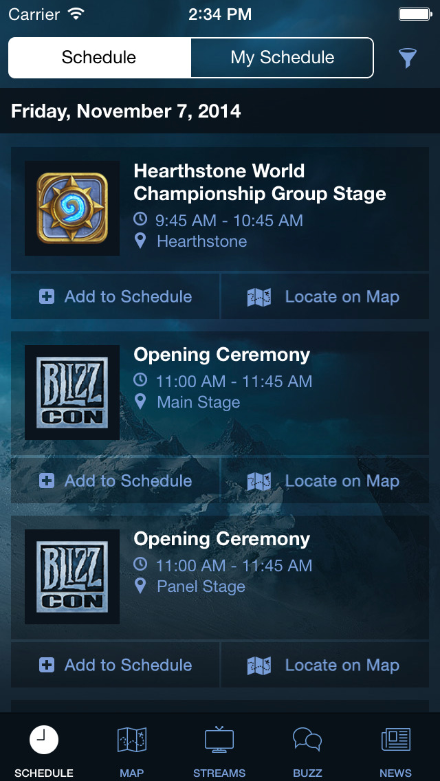 BlizzCon Mobile screenshot 2