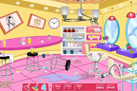Clean up hair salon - Cleanup game - náhled