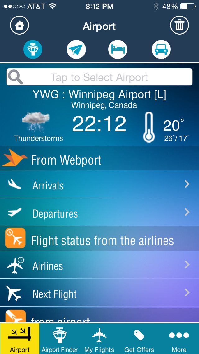 Winnipeg Airport+Flight Tracker Bearskin Calm air Canada screenshot 2
