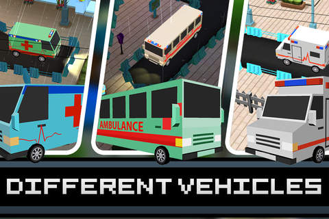 3D Blocky Moto Ambulance King - Emergency Dr Rush  - náhled