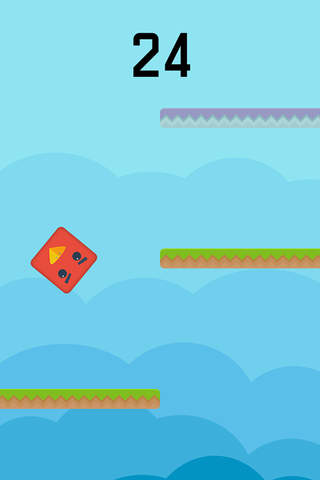 Color Red Geometry Bird Square Blok Jump Dash Spik - náhled