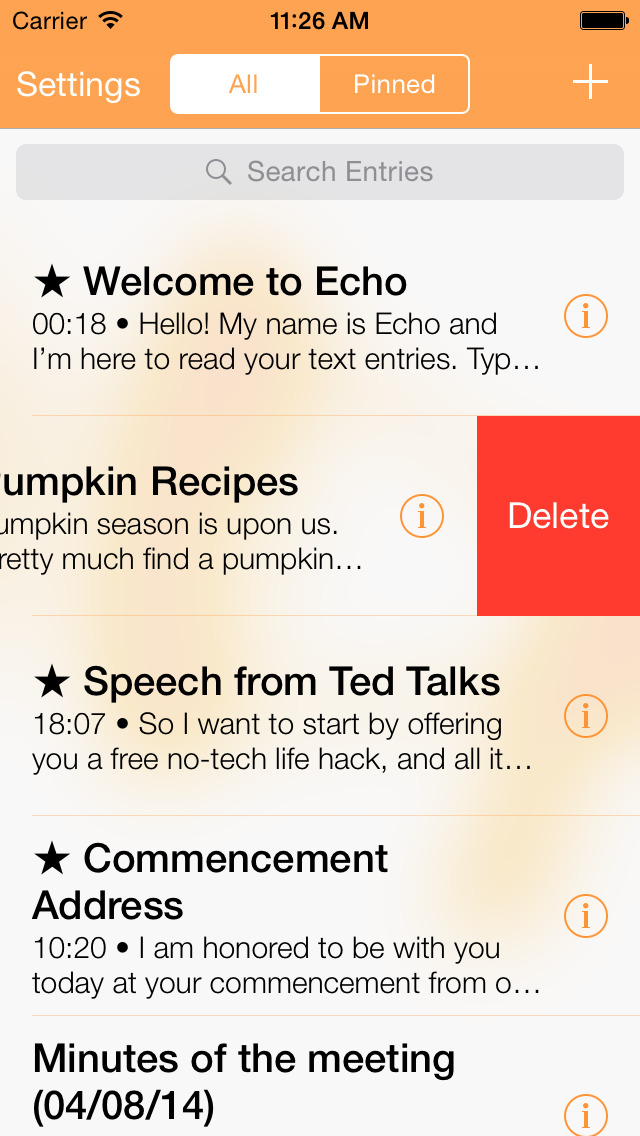 Echo - Multilingual Text Reader & Editor screenshot 1
