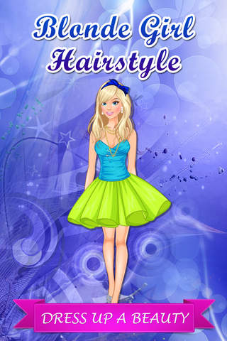 Blonde Girl Fashion Hairstyle. Dress up game for g - náhled