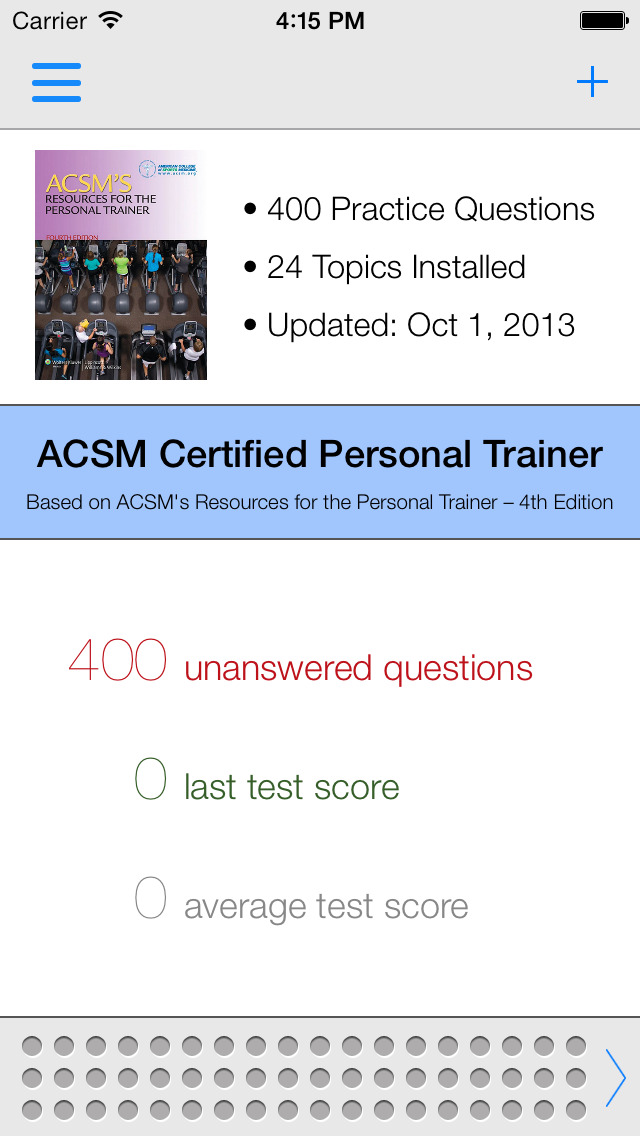 ACSM CPT Test Questions & Answers screenshot 1