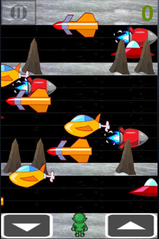 Alien robots invaders run cross road in the space - náhled