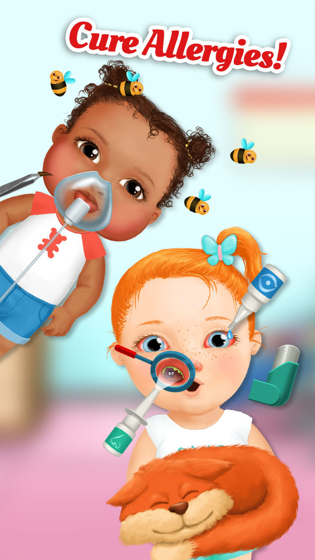 Sweet Baby Girl Kids Hospital 2 – Allergy Emergency, Broken Leg, Dentist Office and Ear Doctor screenshot 2