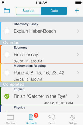 Class schedule - Your Assignment and School timeta - náhled