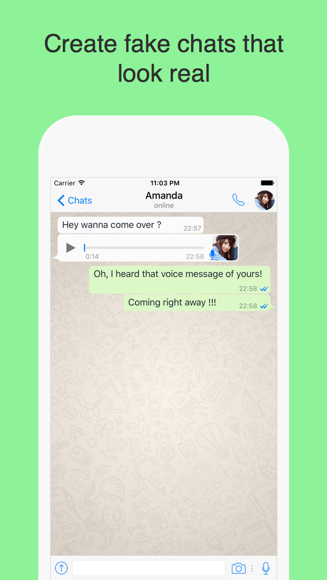 WhatsPrank Pro - Create fake chats for WhatsApp screenshot 1.