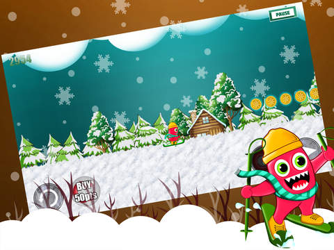 Monster Ski : The Winter Skiing Forest Creature - Free screenshot 6