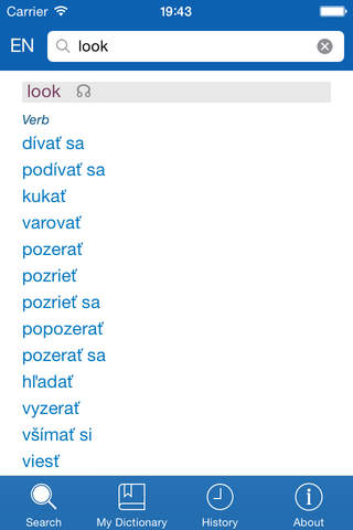 Slovakian <> English Dictionary + Vocabulary train - náhled