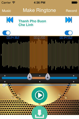 Golden Ringle - Ringtone Maker for iOS 8 - náhled