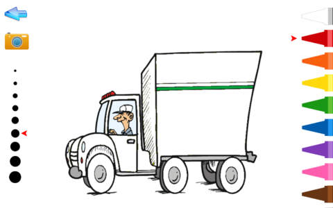 Drawing Car and Trucks Coloring Book for Kids Game - náhled