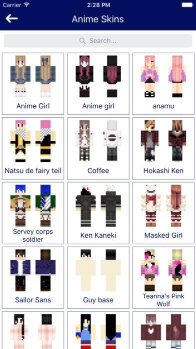 Anime Girls Skins for Minecraft PE APK pour Android Télécharger