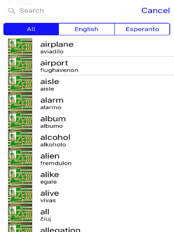 Esperanto Dictionary GoldEdition screenshot 8