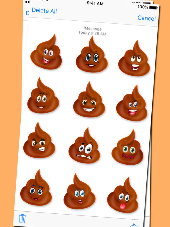 Cute Poop Expressions Emoticons Emojis Stickers screenshot 5