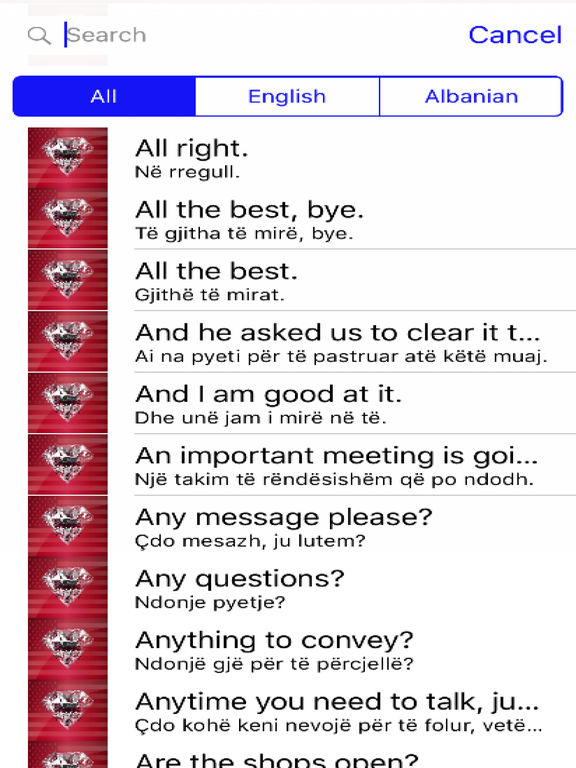Albanian Phrases Diamond 4K Edition screenshot 4