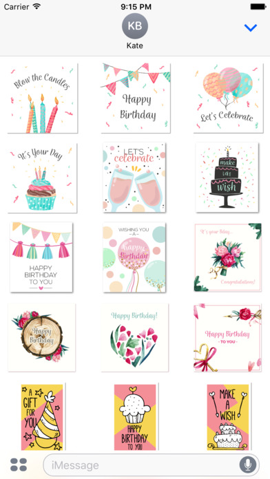 Birthday Card - All about Birthday Wishes Stickers screenshot 1