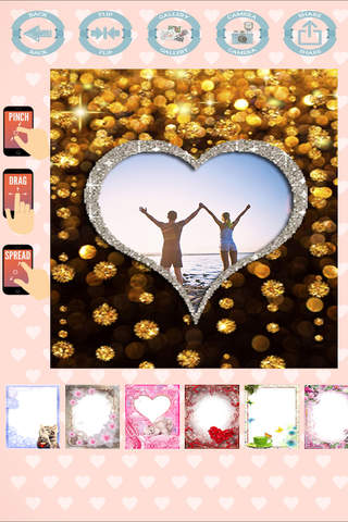 Love frames to create cards with photos - náhled