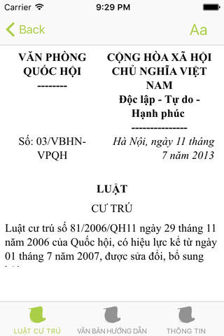Luật Cư Trú Năm 2013 - náhled