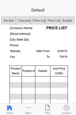 Part Pricing - náhled