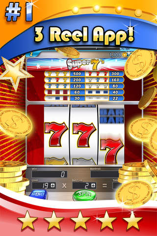 Slots: 3-Reel Slots Deluxe – All New, Real Vegas C - náhled