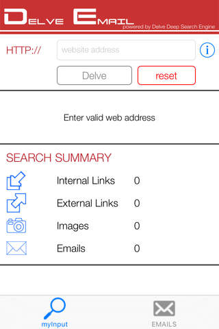 Delve Email - náhled