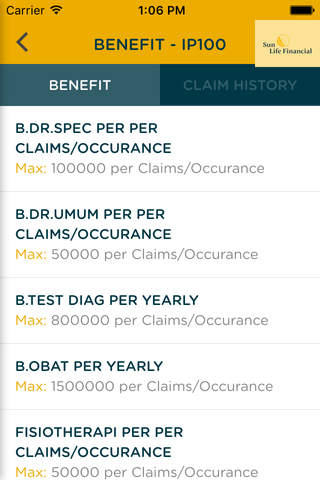 Sun Life Med App - náhled