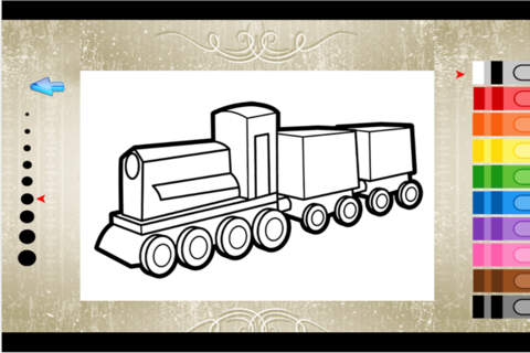 trains coloring book - My Apps Colorings Books For - náhled